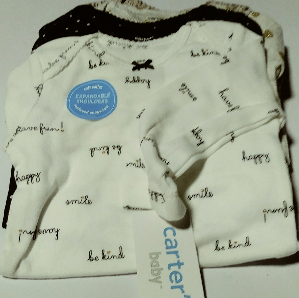 Carters Baby Girl 4 Pack Original Bodysuits